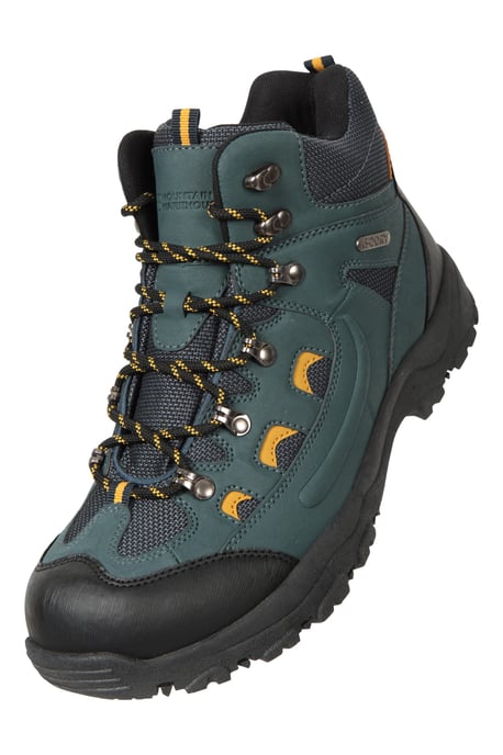 'Adventurer' Men's IsoDry Boots Cushioned Footbed Breathable Waterproof Hiking Shoes Blue - Image 6