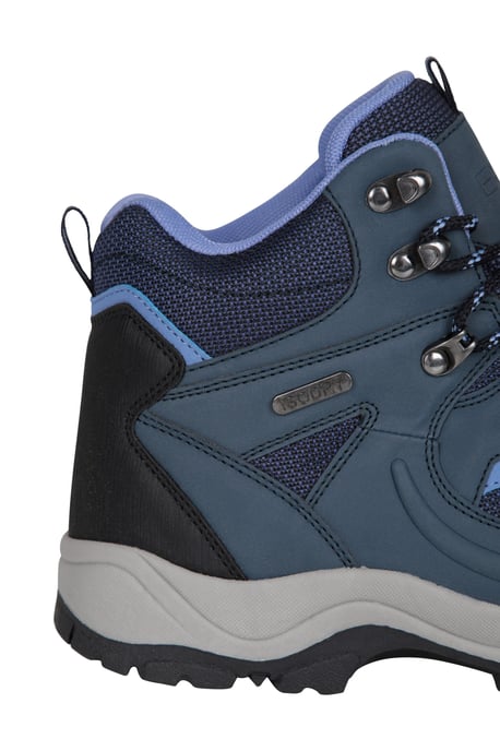 'Adventurer' Women's Waterproof Rain Boots Cushioned Footbed Mesh Lining Trail Trekking Wellies Navy - Image 6