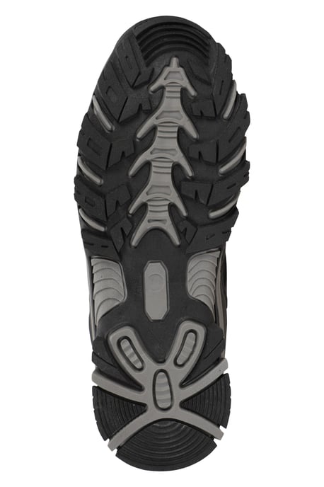 'Oscar'' Kids Walking Boots Suede Mesh Upper Cushioned Hiking Everyday Shoes Black - Image 3
