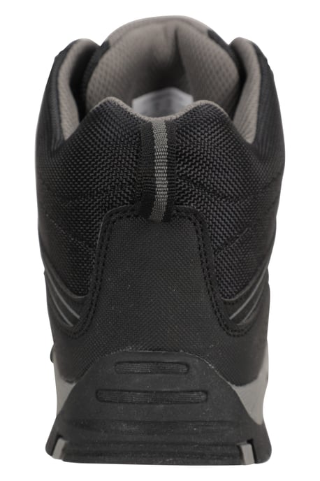 'Oscar'' Kids Walking Boots Suede Mesh Upper Cushioned Hiking Everyday Shoes Black - Image 4