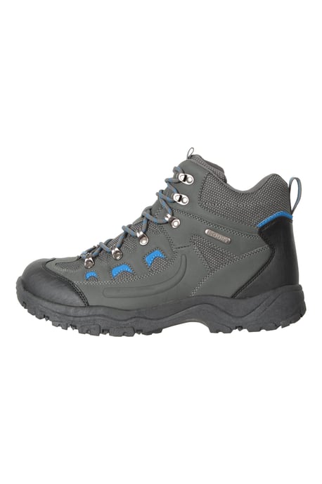'Adventurer' Men's IsoDry Boots Cushioned Footbed Breathable Waterproof Hiking Shoes Dark Grey - Image 5