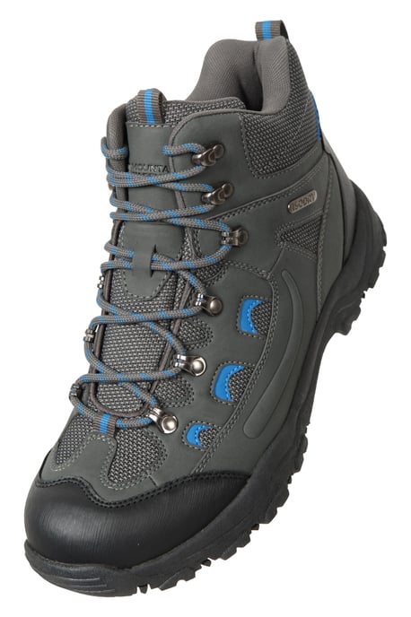 'Adventurer' Men's IsoDry Boots Cushioned Footbed Breathable Waterproof Hiking Shoes Dark Grey - Image 6