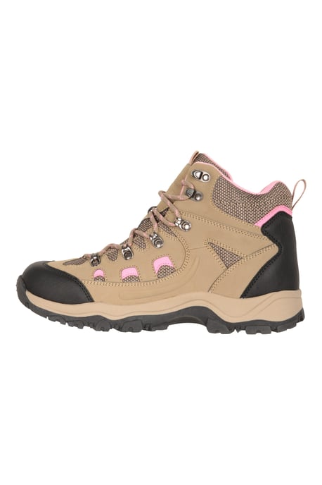 'Adventurer' Women's Waterproof Rain Boots Cushioned Footbed Mesh Lining Trail Trekking Wellies Beige - Image 4