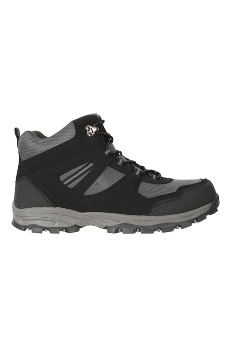 'McLeod' Men's Hiking Boots EVA Footbed Mesh Lined Lace Up Walking Shoes Black - Image 4