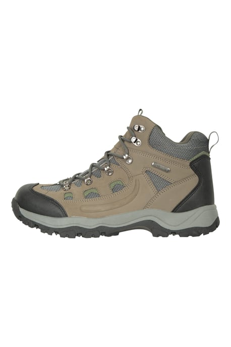 'Adventurer' Men's IsoDry Boots Cushioned Footbed Breathable Waterproof Hiking Shoes Khaki - Image 5