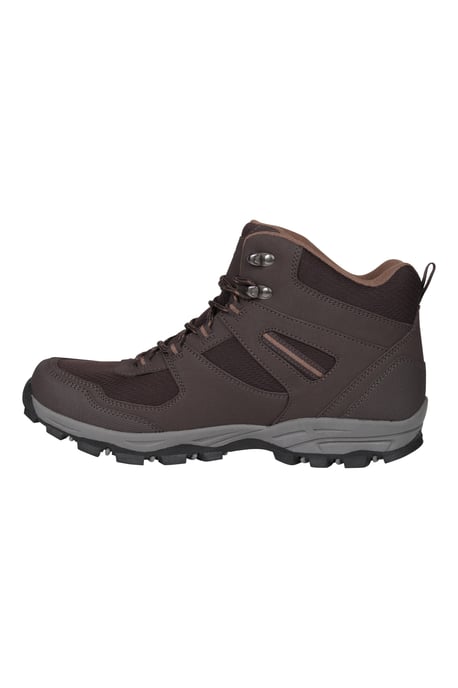 'McLeod' Men's Hiking Boots EVA Footbed Mesh Lined Lace Up Walking Shoes Dark Brown - Image 4