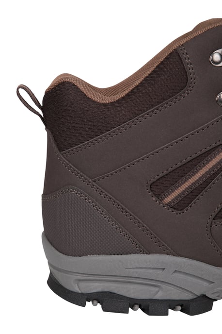'McLeod' Men's Hiking Boots EVA Footbed Mesh Lined Lace Up Walking Shoes Dark Brown - Image 6