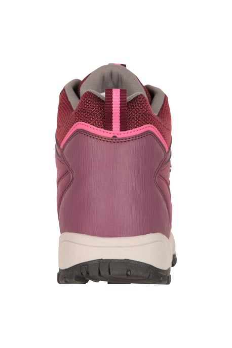 'Adventurer' Women's Waterproof Rain Boots Cushioned Footbed Mesh Lining Trail Trekking Wellies Burgundy - Image 3