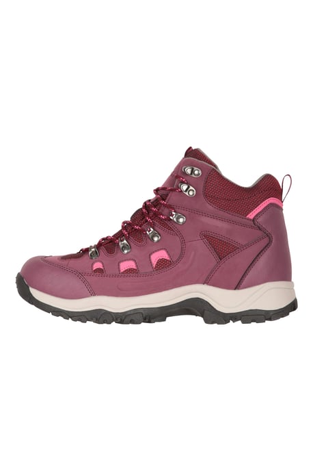 'Adventurer' Women's Waterproof Rain Boots Cushioned Footbed Mesh Lining Trail Trekking Wellies Burgundy - Image 4
