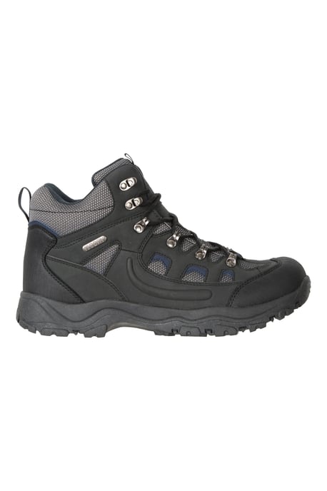 'Adventurer' Men's IsoDry Boots Cushioned Footbed Breathable Waterproof Hiking Shoes Black - Image 2