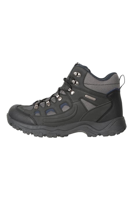'Adventurer' Men's IsoDry Boots Cushioned Footbed Breathable Waterproof Hiking Shoes Black - Image 5