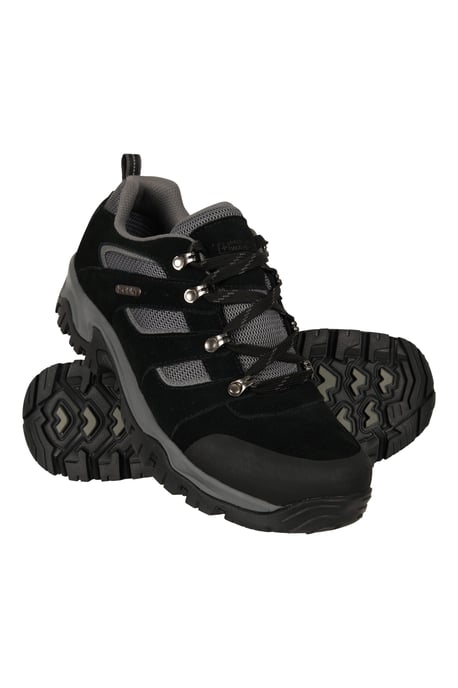 'Voyage' Men's Waterproof Shoes Rubber Outsole Toe Bumper Walking Trekking Footwear Black - Image 2