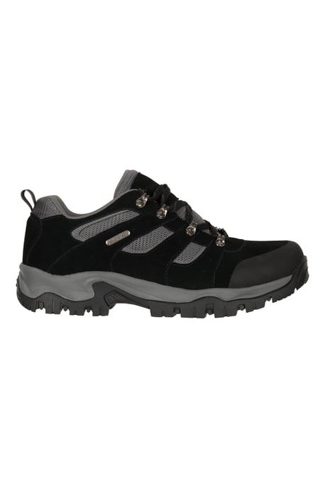 'Voyage' Men's Waterproof Shoes Rubber Outsole Toe Bumper Walking Trekking Footwear Black - Image 3