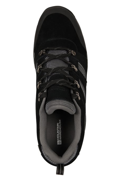 'Voyage' Men's Waterproof Shoes Rubber Outsole Toe Bumper Walking Trekking Footwear Black - Image 6