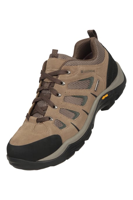 'Field' Men's Vibram Hiking Shoes Lightweight Waterproof Wide Fit Trekking Shoe Khaki - Image 6