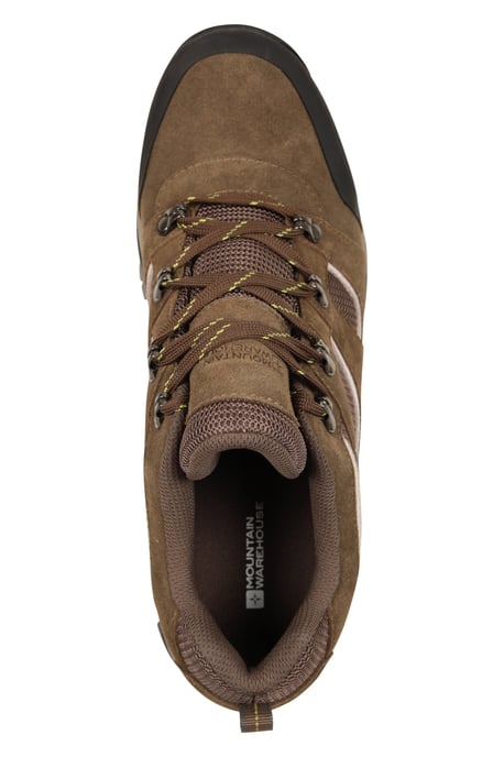 'Voyage' Men's Waterproof Shoes Rubber Outsole Toe Bumper Walking Trekking Footwear Brown - Image 5
