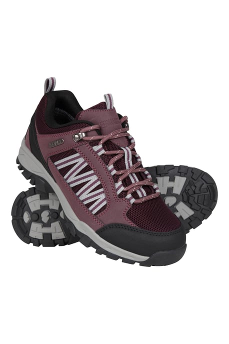 'Path' Women's Walking Shoes Waterproof Breathable Cushioned Hiking Footwear Purple - Image 1