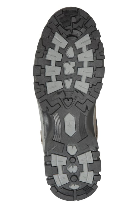 'Path' Men's Walking Shoes Cushioned Footbed Mesh Lining Waterproof Comfy Trail Trekking Trainers Dark Grey - Image 3