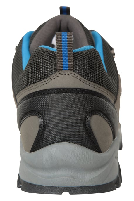 'Path' Men's Walking Shoes Cushioned Footbed Mesh Lining Waterproof Comfy Trail Trekking Trainers Dark Grey - Image 4