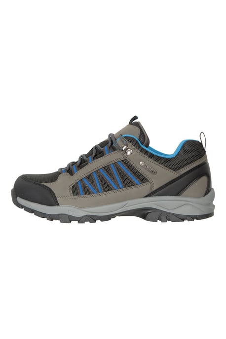 'Path' Men's Walking Shoes Cushioned Footbed Mesh Lining Waterproof Comfy Trail Trekking Trainers Dark Grey - Image 5