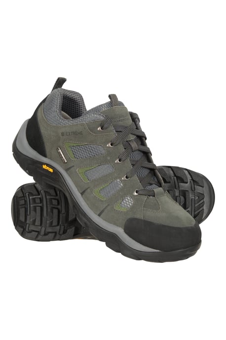 'Field' Men's Vibram Hiking Shoes Lightweight Waterproof Wide Fit Trekking Shoe Grey - Image 1