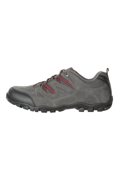 Men's Walking Shoes Suede Mesh Upper Rubber Outsole Everyday Footwear Dark Grey - Image 5