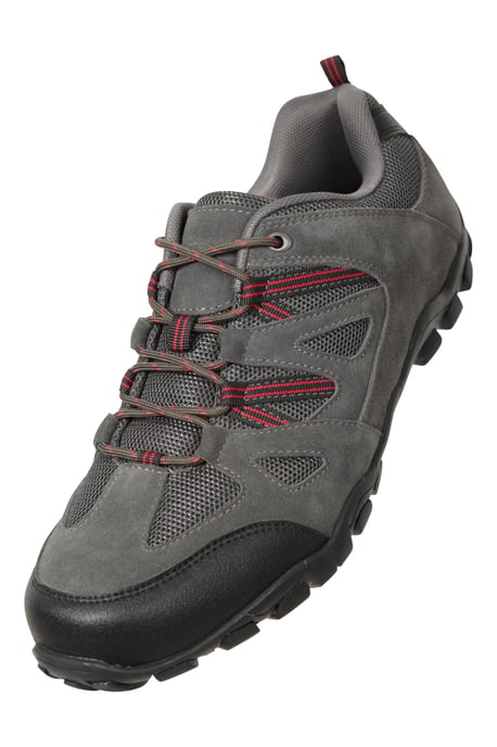 Men's Walking Shoes Suede Mesh Upper Rubber Outsole Everyday Footwear Dark Grey - Image 6
