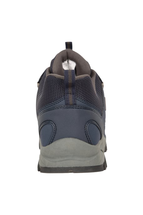 'Path' Men's Walking Shoes Cushioned Footbed Mesh Lining Waterproof Comfy Trail Trekking Trainers Navy - Image 3