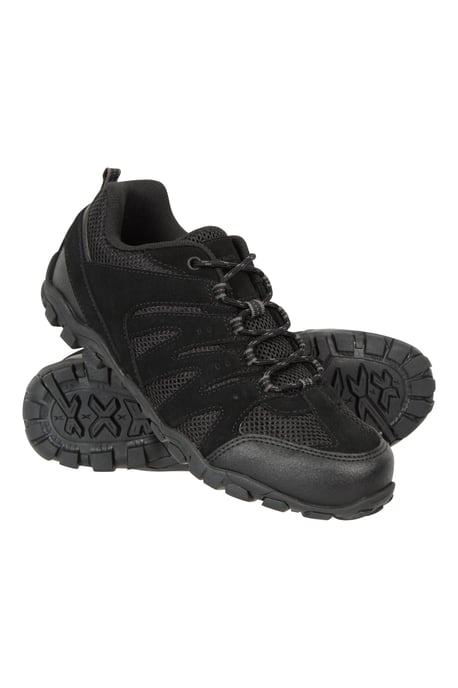 'Outdoor II' Women's Hiking Shoes Suede Mesh Upper Rubber Outsole Trekking Footwear Black - Image 1