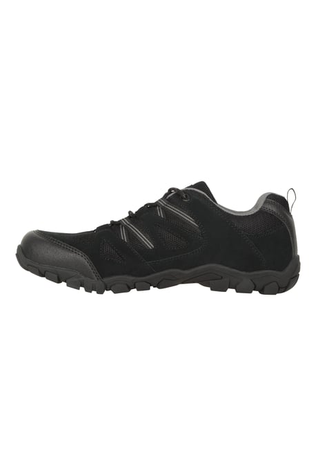 Men's Walking Shoes Suede Mesh Upper Rubber Outsole Everyday Footwear Black - Image 5
