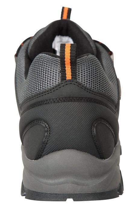 'Path' Men's Walking Shoes Cushioned Footbed Mesh Lining Waterproof Comfy Trail Trekking Trainers Black - Image 4