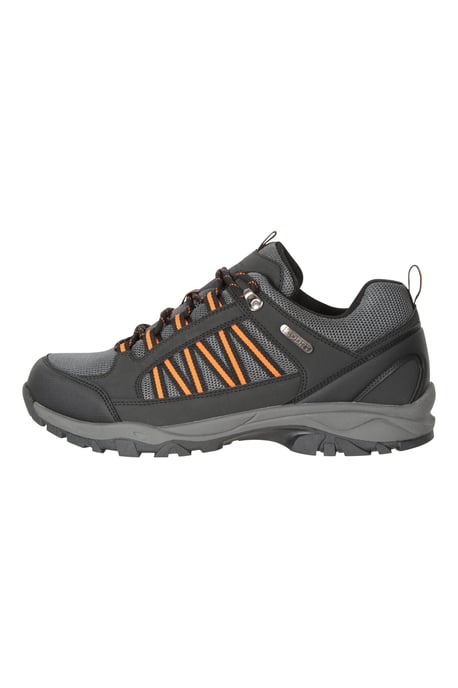'Path' Men's Walking Shoes Cushioned Footbed Mesh Lining Waterproof Comfy Trail Trekking Trainers Black - Image 5