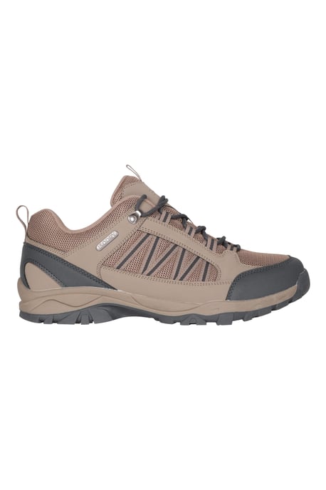 'Path' Men's Walking Shoes Cushioned Footbed Mesh Lining Waterproof Comfy Trail Trekking Trainers Beige - Image 2