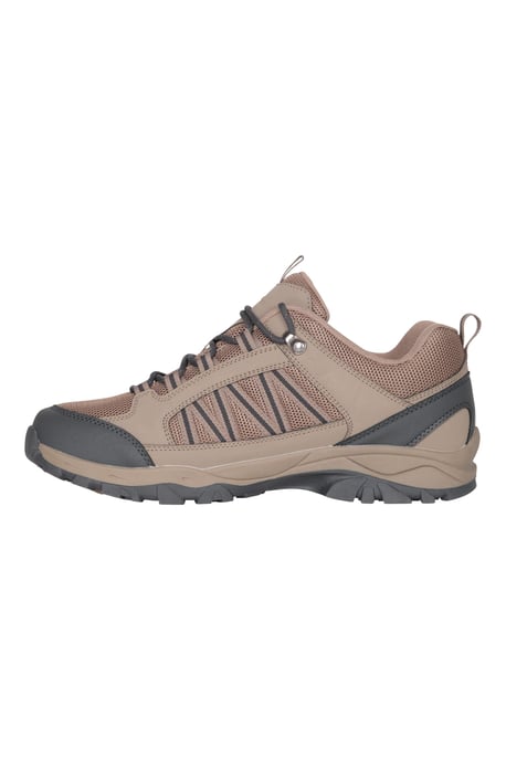 'Path' Men's Walking Shoes Cushioned Footbed Mesh Lining Waterproof Comfy Trail Trekking Trainers Beige - Image 4