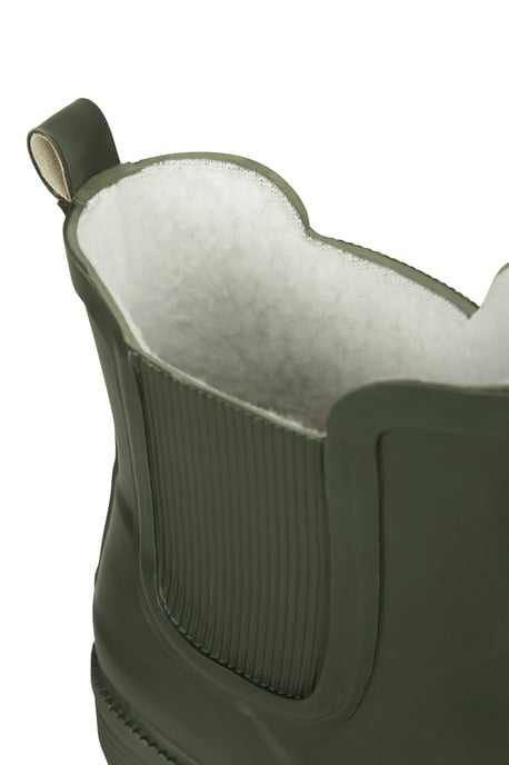 Women's Rubber Ankle Wellies EVA Footbed Waterproof Winter Boots Khaki - Image 6