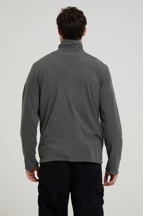 'Camber II' Men's Half Zip Fleece Top Antipill Breathable Casual Winter Sweater Dark Grey - Image 3