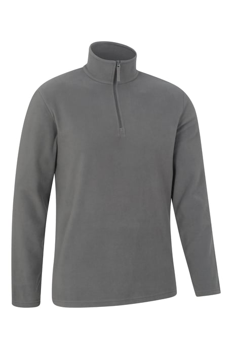 'Camber II' Men's Half Zip Fleece Top Antipill Breathable Casual Winter Sweater Dark Grey - Image 6