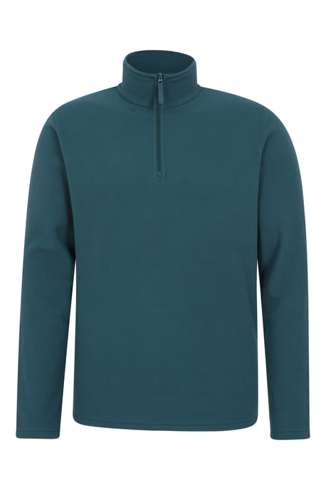 'Camber II' Men's Half Zip Fleece Top Antipill Breathable Casual Winter Sweater Navy/Blue - Image 2