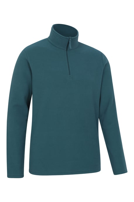 'Camber II' Men's Half Zip Fleece Top Antipill Breathable Casual Winter Sweater Navy/Blue - Image 3