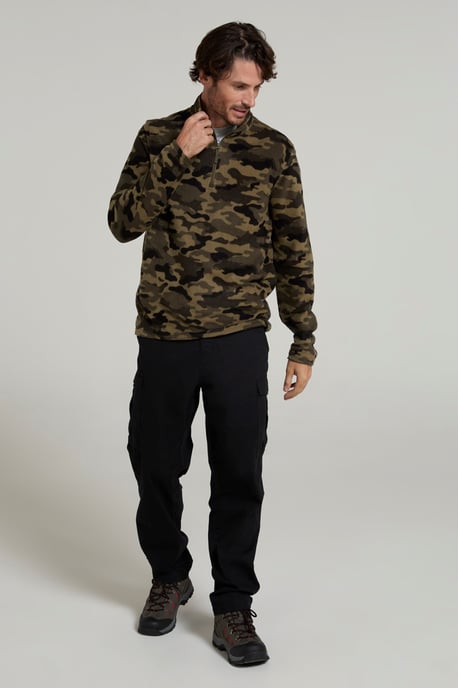 'Camber II' Men's Half Zip Fleece Top Antipill Breathable Casual Winter Sweater Camouflage - Image 4