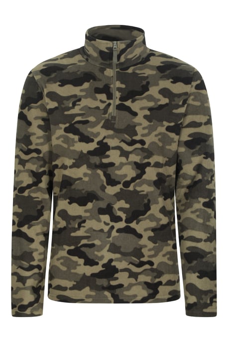 'Camber II' Men's Half Zip Fleece Top Antipill Breathable Casual Winter Sweater Camouflage - Image 5