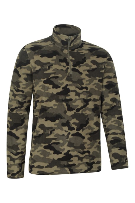 'Camber II' Men's Half Zip Fleece Top Antipill Breathable Casual Winter Sweater Camouflage - Image 6