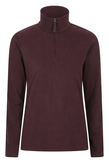 'Camber' Women's Striped Fleece Top Half Zip Quick Dry Breathable Sweater Brown - Image 2