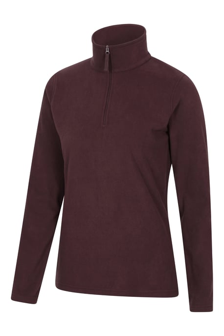 'Camber' Women's Striped Fleece Top Half Zip Quick Dry Breathable Sweater Brown - Image 5