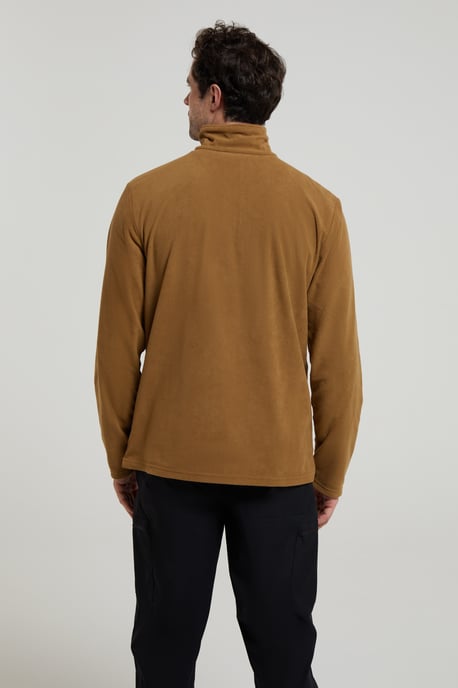 'Camber II' Men's Half Zip Fleece Top Antipill Breathable Casual Winter Sweater Mustard - Image 4