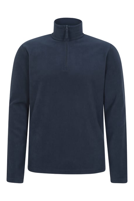 'Camber II' Men's Half Zip Fleece Top Antipill Breathable Casual Winter Sweater Navy - Image 6