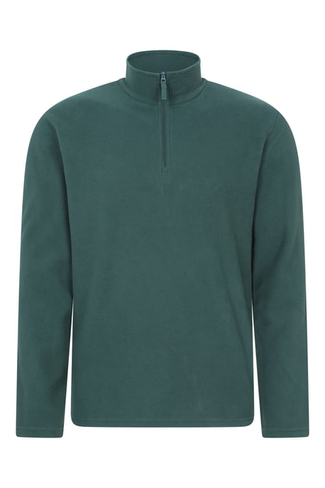 'Camber II' Men's Half Zip Fleece Top Antipill Breathable Casual Winter Sweater Dark Green - Image 5