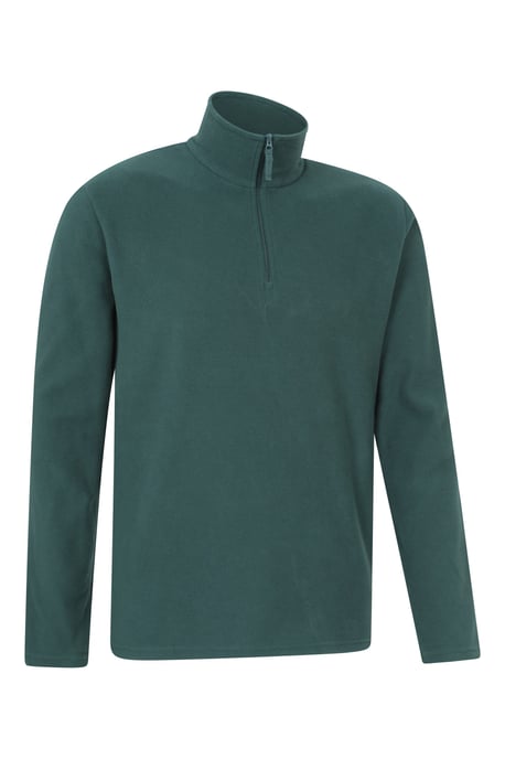 'Camber II' Men's Half Zip Fleece Top Antipill Breathable Casual Winter Sweater Dark Green - Image 6