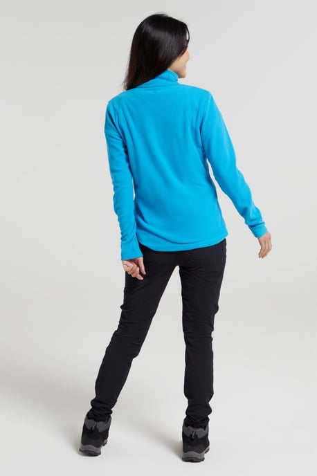 'Camber' Women's Striped Fleece Top Half Zip Quick Dry Breathable Sweater Blue/Navy - Image 2