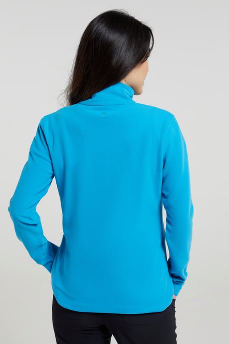 'Camber' Women's Striped Fleece Top Half Zip Quick Dry Breathable Sweater Blue/Navy - Image 3